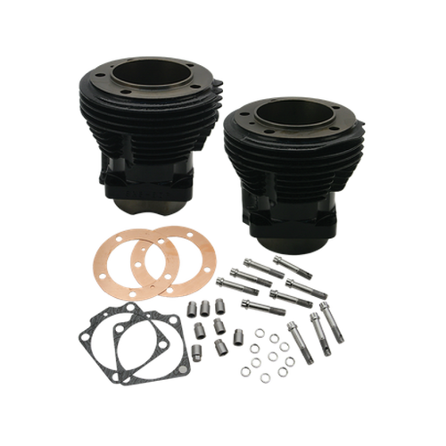 S&S Cycle 66-84 BT w/ S&S 98in Sidewinder Kit 3-5/8in Bore Cylinder Set - Gloss Black - 91-9200 User 1
