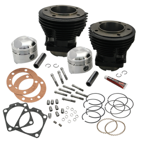 S&S Cycle 66-84 BT 3-31/32in Stroke 3-7/16in Bore 8.0 To 1 Compression Cylinder Kit - Gloss Black - 91-9013 User 1