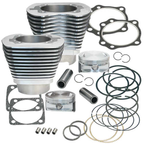 S&S Cycle 99-06 BT 4-1/8in Bore Cylinder Kit For Early Production S&S T117 Engines - Silver - 910-0218 User 1