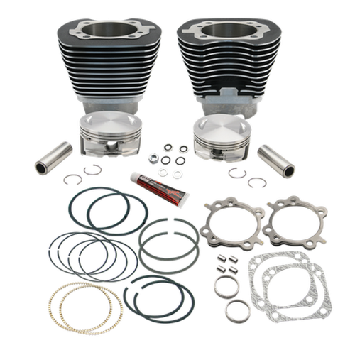 S&S Cycle 99-06 w/ 89cc/91cc Heads 4 1/8in Bore Cyl & Piston Kit For 124in Hot Set Up Kit - Wblack - 910-0222 User 1