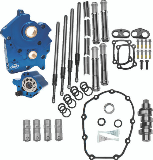 S&S Cycle 2017+ Water Cooled M8 Models Chain Drive 475C Cam Chest Kit w/ Chrome Pushrod Tubes - 310-1000B Photo - Primary S&S Cycle 2017+ Water Cooled M8 Models Chain Drive 475C Cam Chest Kit w/ Chrome Pushrod Tubes - 310-1000B Photo - Primary