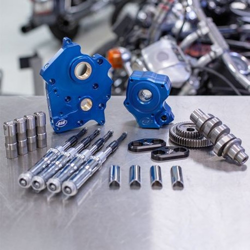 S&S Cycle 2017+ M8 Models Gear Drive 465G Cam Chest Kit w/ Chrome Pushrod Tubes - Water Cooled - 310-1001A Photo - Primary
