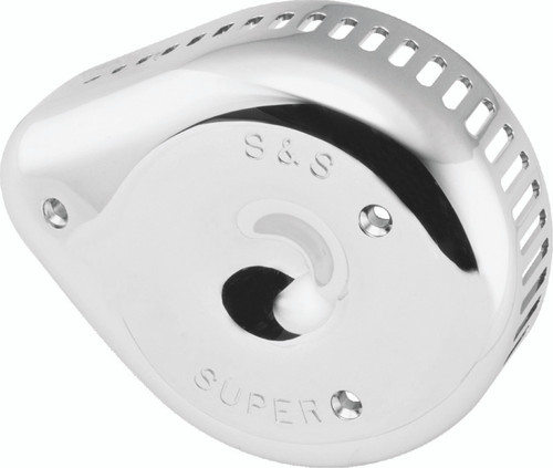 S&S Cycle Slasher Slotted Air Cleaner Cover For Super E/G Carbs - Chrome - 17-0004 Photo - Primary S&S Cycle Slasher Slotted Air Cleaner Cover For Super E/G Carbs - Chrome - 17-0004 Photo - Primary
