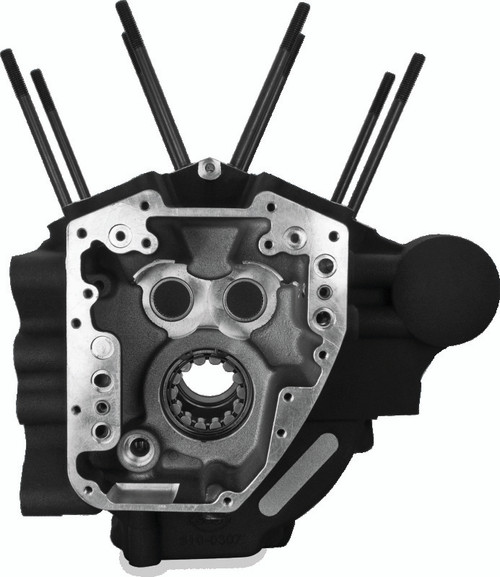 S&S Cycle 07-16 BT Engines w/ 4-1/8in Bore Super Stock T2 Crankcase - Wrinkle Black - 310-0369 Photo - Primary