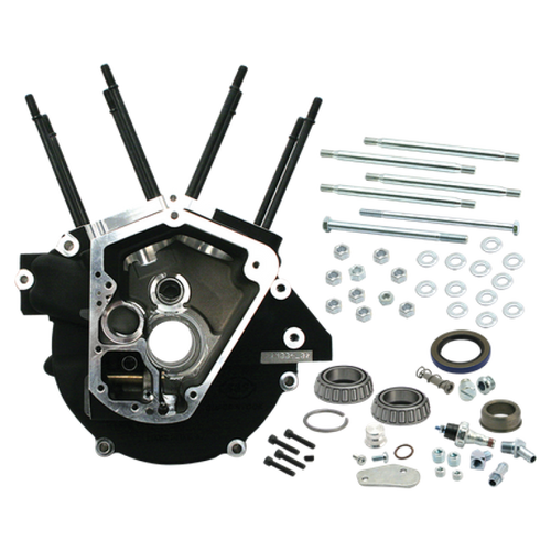 S&S Cycle 92-99 BT w/ Stock Bore Super Stock Alternator Syle Crankcase - Wrinkle Black - 31-0055 User 1
