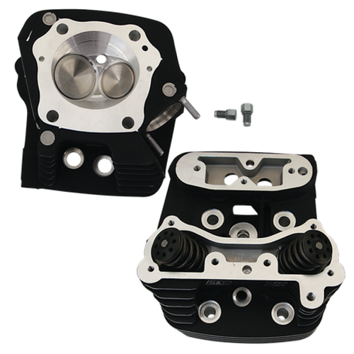 S&S Cycle 84-99 BT 93cc Cylinder Head Kit For S&S 4in Bore - Wrinkle Black - 90-1509 User 1