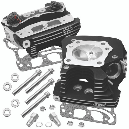 S&S Cycle 99-05 BT Super Stock 89cc Cylinder Head Kit - Black Wrinkle - 90-1106 Photo - Primary S&S Cycle 99-05 BT Super Stock 89cc Cylinder Head Kit - Black Wrinkle - 90-1106 Photo - Primary