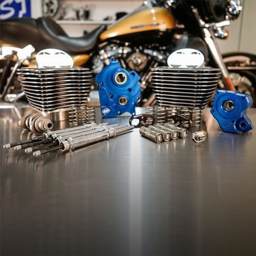 S&S Cycle 2017+ M8 4.250in Bore 550C Cam w/ Chrome Pushrods Power Pack - Black Granite w/ Highlight - 310-1107B Photo - Primary
