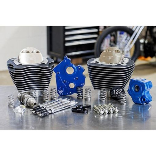 S&S Cycle 2017+ M8 Models 4.320in Bore 550C Cam Power Pack - Black w/ Highlight - 310-1229 Photo - Primary