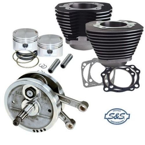 S&S Cycle 84-99 BT 96in Sidewinder Big Bore Stroker Kit - Wrinkle Black - 91-7661 Photo - Primary