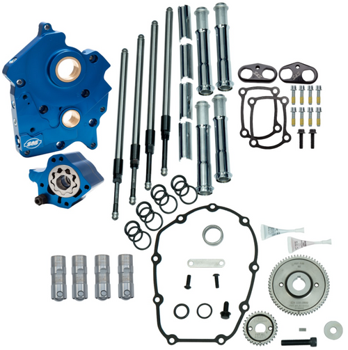 S&S Cycle 2017+ M8 Water Cooled Models Gear Drive Cam Chest Kit w/o Cam - Chrome Pushrod Tubes - 310-1261 User 1
