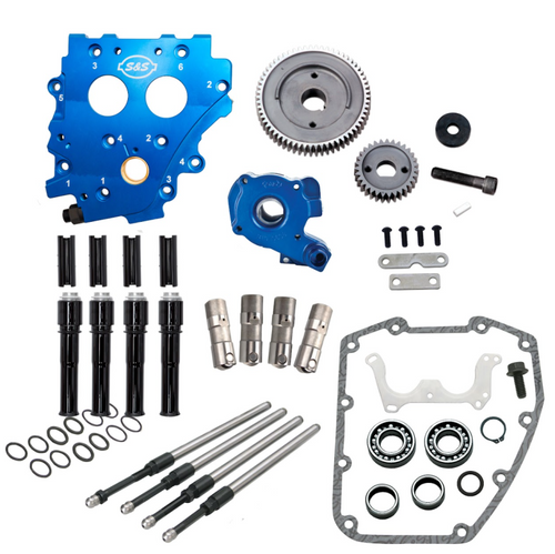 S&S Cycle 99-06 BT Gear Drive Cam Chest Kit w/o Cam - Black Pushrod Tubes - 310-1266 User 1