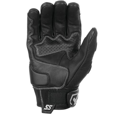 Speed and Strength Twist of Fate Leather Gloves Black/White - Medium - 892326