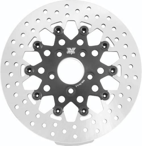 Twin Power 08-Up FLH FLT Rear 11.5 Floating Rotor Black Mesh Photo - Primary Twin Power 08-Up FLH FLT Rear 11.5 Floating Rotor Black Mesh Photo - Primary