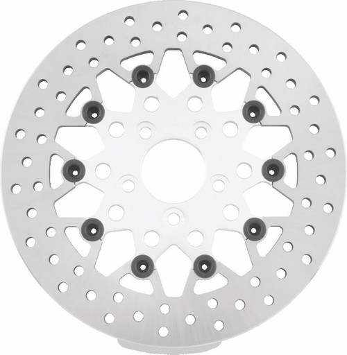 Twin Power 08-Up FLH FLT Rear 11.8in Floating Rotor Mesh Silver Photo - Primary Twin Power 08-Up FLH FLT Rear 11.8in Floating Rotor Mesh Silver Photo - Primary