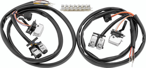 Twin Power 07-10 FLH FLT FXST FLST FXD XL Chrome Handlebar Switch Kit Photo - Primary