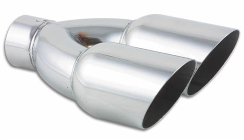 Vibrant Dual 3.5in Round SS Exhaust Tip (Single Wall Angle Cut) - 1333 Photo - Primary