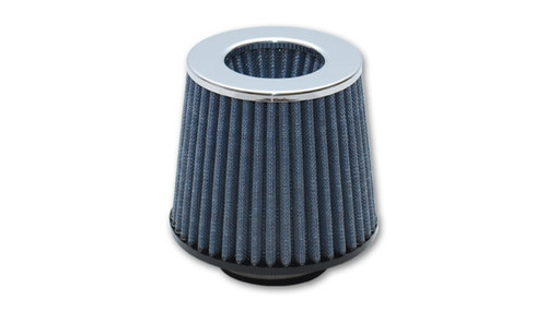 Vibrant Open Funnel Perf Air Filter (5in Cone O.D. x 5in Tall x 2.5in inlet I.D.) Chrome Filter Cap - 1921C Photo - Primary