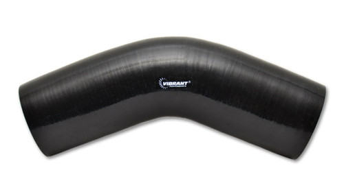 Vibrant 4 Ply Reinforced Silicone Elbow Connector - 2in I.D. - 45 deg. Elbow (BLACK) - 2750 Photo - Primary