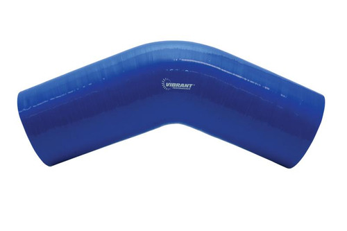 Vibrant 4 Ply Reinforced Silicone Elbow Connector - 2.25in I.D. - 45 deg. Elbow (BLACK) - 2751 Photo - Primary