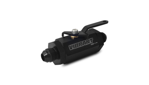 Vibrant -4AN to -4AN Male Shut Off Valve - Black - 16744 Photo - Primary