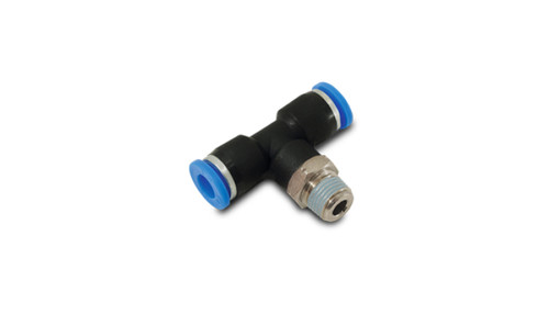 Vibrant Push Lock Vacuum Male Tee Fitting Tube OD 3/16in Male Thread 1/8in NPT - 22631 Photo - Primary