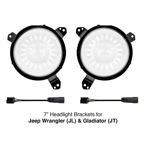 XK Glow Universal Headlight Mounting Brackets for Jeep Wrangler JL and Gladiator JT Models 7In User 1