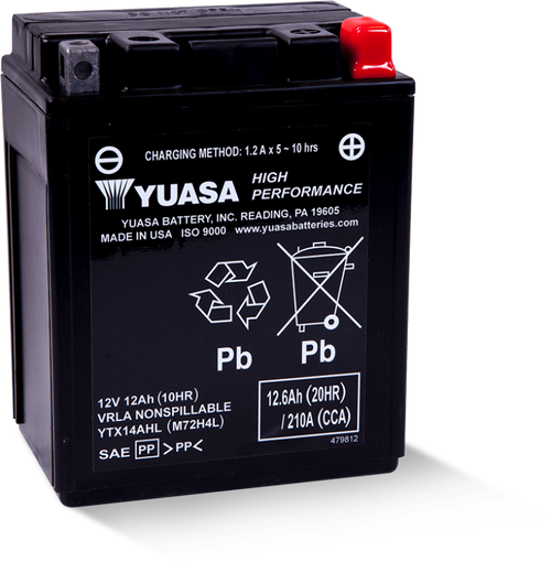 Yuasa YTX14AHL Maintenance Free AGM 12 Volt Battery User 1