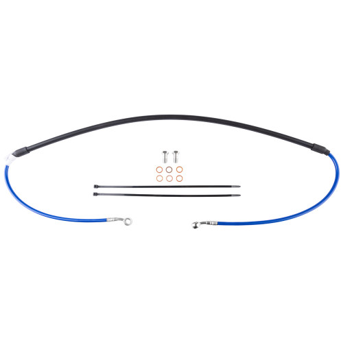 YAMAHA WR250F 05-09 Tusk Front Motorcycle Steel Braided Brake Line Standard Length Blue YAMAHA WR250F 05-09 Tusk Front Motorcycle Steel Braided Brake Line Standard Length Blue