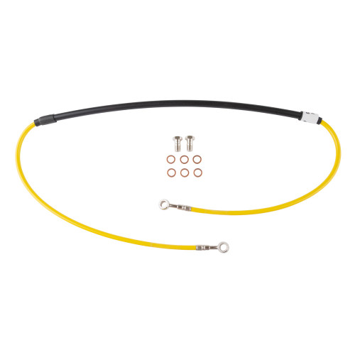 KAWASAKI KX125 04-05 Tusk Front Motorcycle Steel Braided Brake Line Standard Length Yellow KAWASAKI KX125 04-05 Tusk Front Motorcycle Steel Braided Brake Line Standard Length Yellow