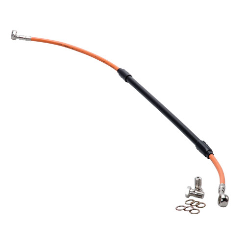 GASGAS EC 250 (Fuel Injected) 22-23 Tusk Rear Motorcycle Steel Braided Brake Line Standard Length Orange GASGAS EC 250 (Fuel Injected) 22-23 Tusk Rear Motorcycle Steel Braided Brake Line Standard Length Orange