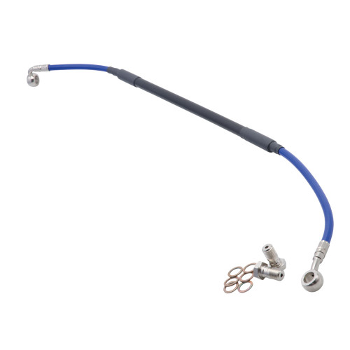 GASGAS EX 250F 21-25 Tusk Rear Motorcycle Steel Braided Brake Line Standard Length Blue GASGAS EX 250F 21-25 Tusk Rear Motorcycle Steel Braided Brake Line Standard Length Blue