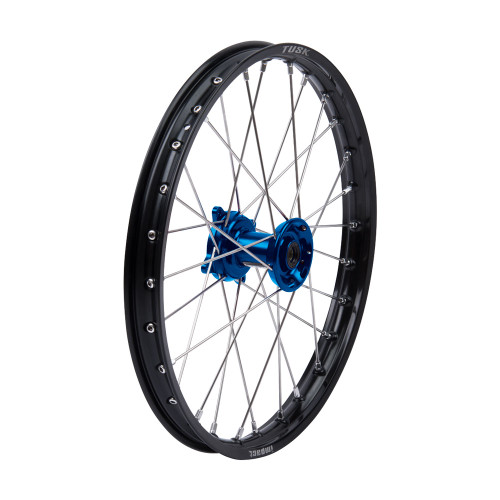 SUZUKI RM80 96-01 Tusk Impact Complete Wheel - Front 19 x 1.40 Black Rim/Silver Spoke/Blue Hub