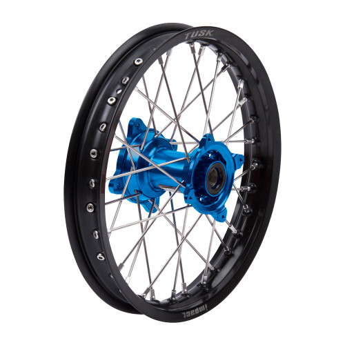 SUZUKI RM80 96-01 Tusk Impact Complete Wheel - Rear 16 x 1.85 Black Rim/Silver Spoke/Blue Hub