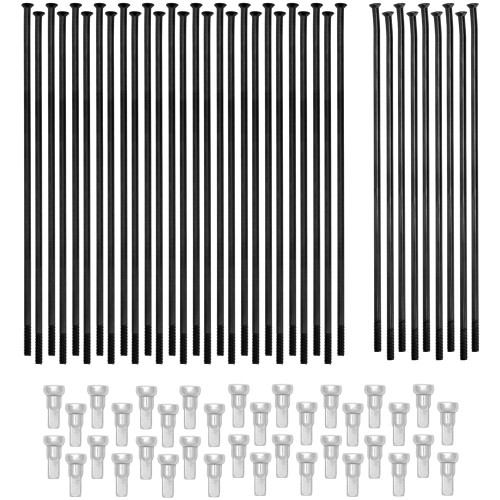 BETA 125 RR 18-24 Tusk Motorcycle Spoke Kit - Rear 18" Black Spoke/Silver Nipple