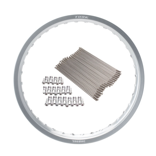 HONDA CR125R 05-07 Tusk Impact Rear Rim and Spoke Kit 18 x 2.15 Silver