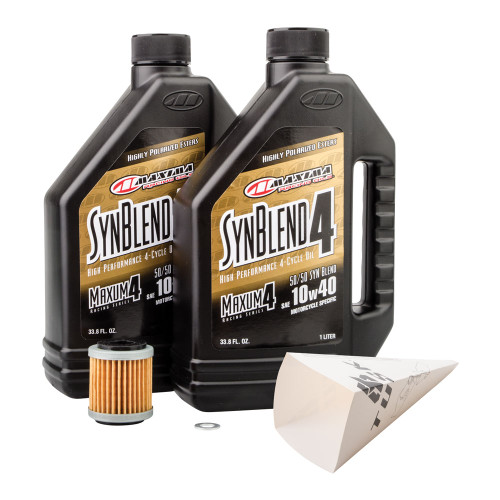 YAMAHA YZ450F 10-13 Tusk 4-Stroke Oil Change Kit  Maxima Synthetic Blend 10W-40
