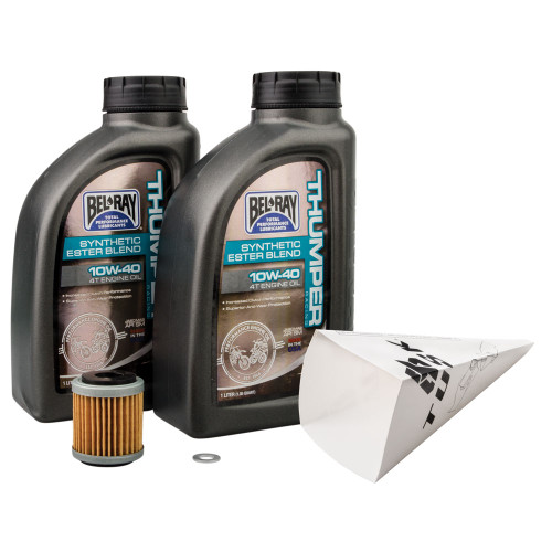 YAMAHA YZ450F 10-13 Tusk 4-Stroke Oil Change Kit  Bel-Ray Thumper Synthetic Blend 10W-40