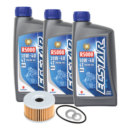 SUZUKI DR650S 90-91 Tusk 4-Stroke Oil Change Kit  Suzuki ECSTAR R5000 10W-40
