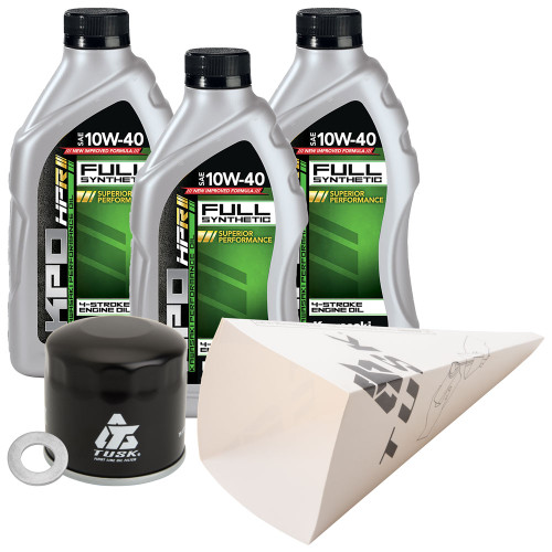KAWASAKI MULE Pro-FX 820 16-23 Tusk 4-Stroke Oil Change Kit  Kawasaki KPO Full Synthetic 10W-40