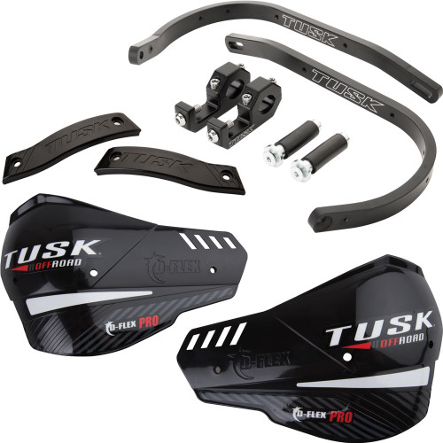 HONDA CRF250L Rally 17-20 Tusk D-Flex Pro Adventure Handguards Black Bar/Black Plastics 7/8" Bars