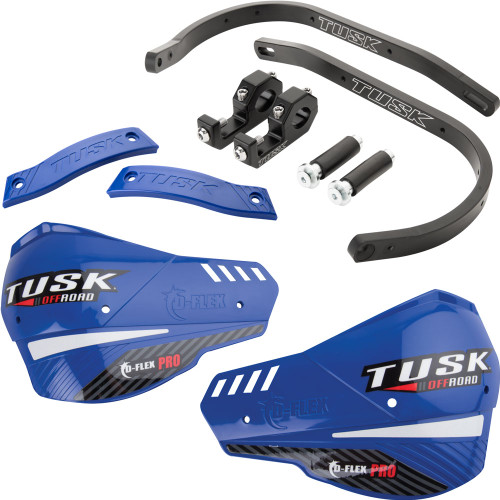 HONDA CRF250L Rally 17-20 Tusk D-Flex Pro Adventure Handguards Black Bar/Blue Plastics 7/8" Bars