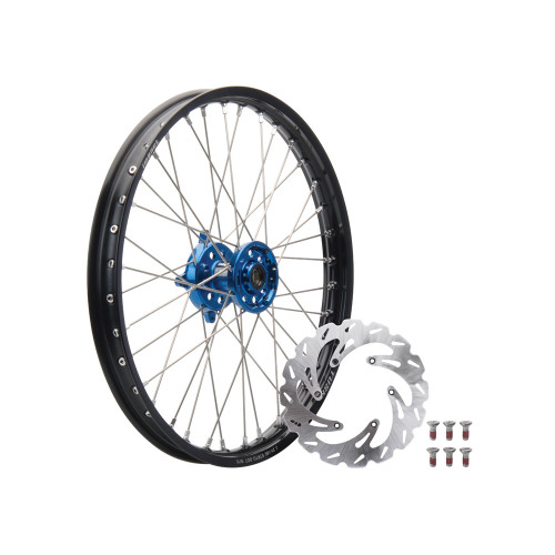 YAMAHA WR250F 17-25 Tusk Impact Complete Front Wheel Package 21 x 1.60 Black Rim/Silver Spoke/Blue Hub