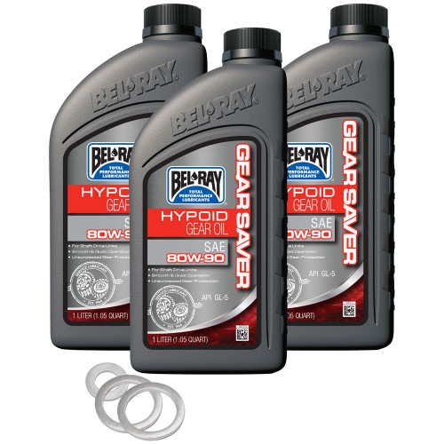 KAWASAKI MULE Pro-FX 820 16-23 Tusk Drivetrain Oil Change Kit  with Bel-Ray Oil