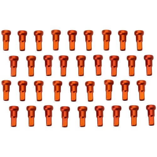 BETA 125 RR 18-24 Tusk Impact Wheel Replacement Spoke Nipple Kit Front Orange