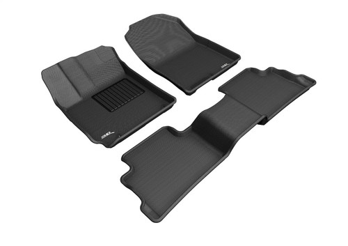 3D MAXpider 2018-2020 Hyundai Kona Kagu 1st & 2nd Row Floormats - Black - L1HY09201509 Photo - Primary