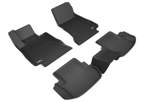 3D MAXpider 2018-2020 Mercedes-Benz E-Class Coupe C238 Kagu 1st & 2nd Row Floormats - Black - L1MB10301509 Photo - Primary