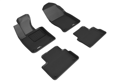 3D MAXpider 19-21 Volvo S60 / V60 / 20-21 V60 Cross Country Kagu 1st + 2nd Row Floormats - Black - L1VV03901509 Photo - Primary