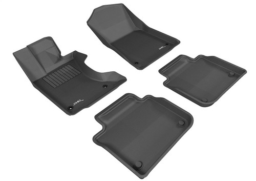3D MAXpider 2013-2019 Lexus GS/GS Hybrid Kagu 1st & 2nd Row Floormats - Black - L1LX03001509 Photo - Primary