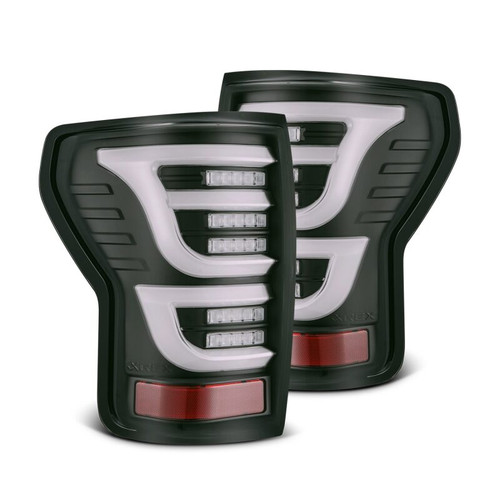 AlphaRex 07-13 Toyota Tundra LUXX-Series LED Tail Lights Black - 670030 Photo - Primary